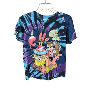 Nickelodeon Unisex Sponge Bob Multi-Color Tie Dye Shirt Size Medium